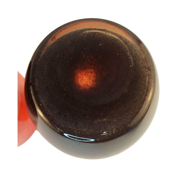 Blown Glass Tumblers Orange Brown 1970s Retro Style Barware Made for Pier One Se - Picture 3 of 9